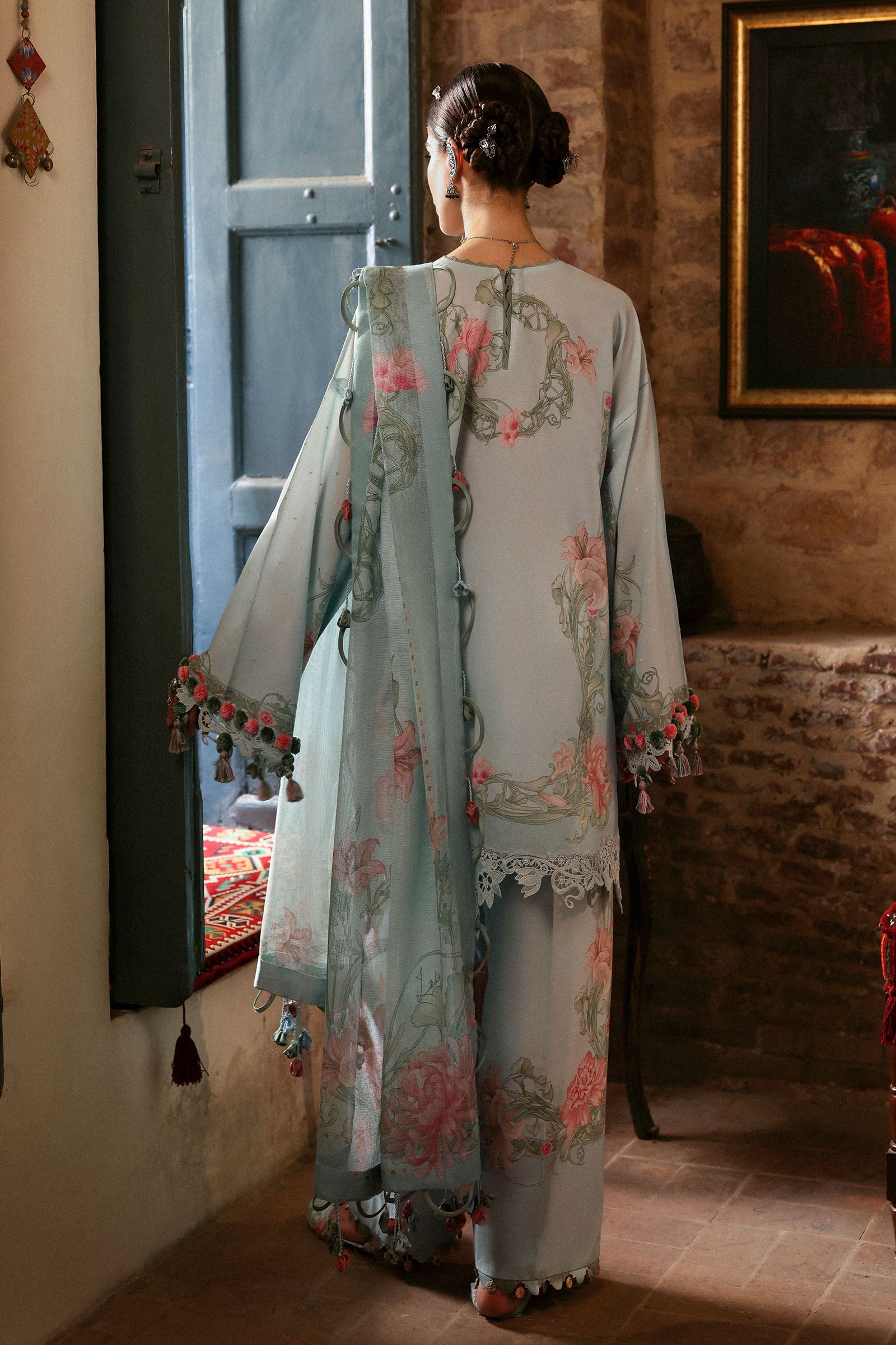 Nagina By Zaha Unstitched 3 Piece Festive Lawn Collection'2025-ZF-25-09-Khusbu