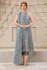 Falak by Zarif Unstitched 3 Piece Festive Formal Collection'2022-ZF-05-Blue Bell