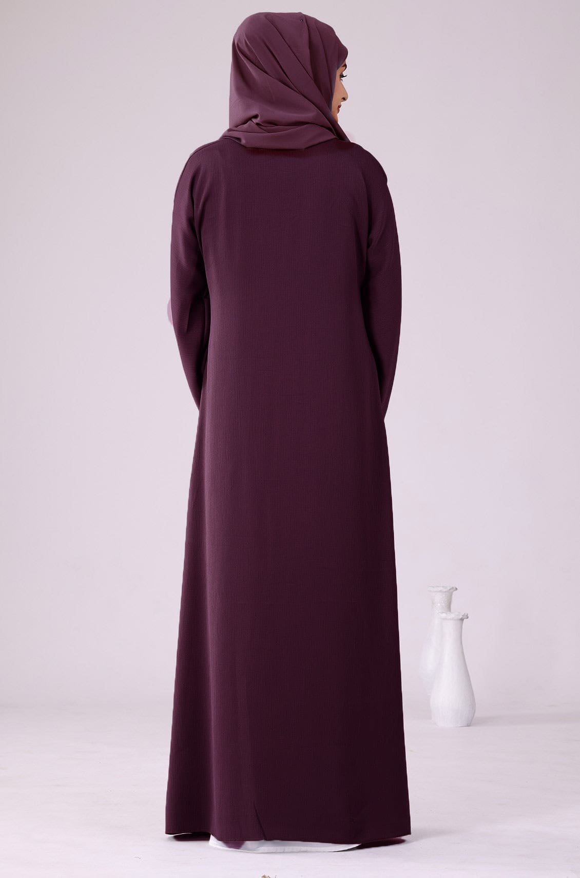 Bustangi Dark Purple Abaya