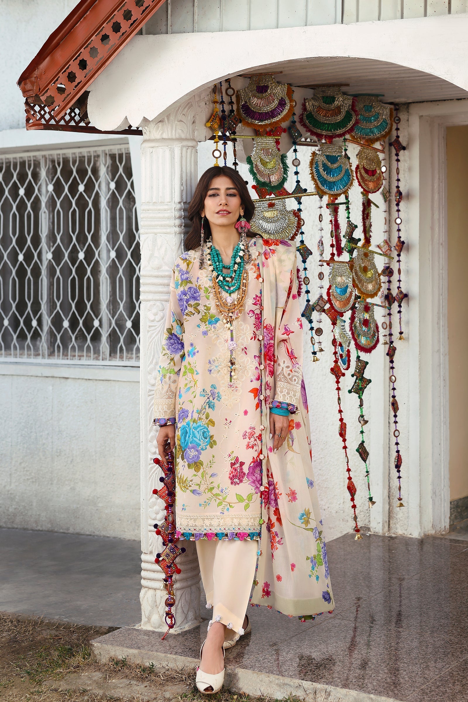 Neelum by Zaha Unstitched 3 Piece Lawn Collection'2025-ZL25-07 B-Alya