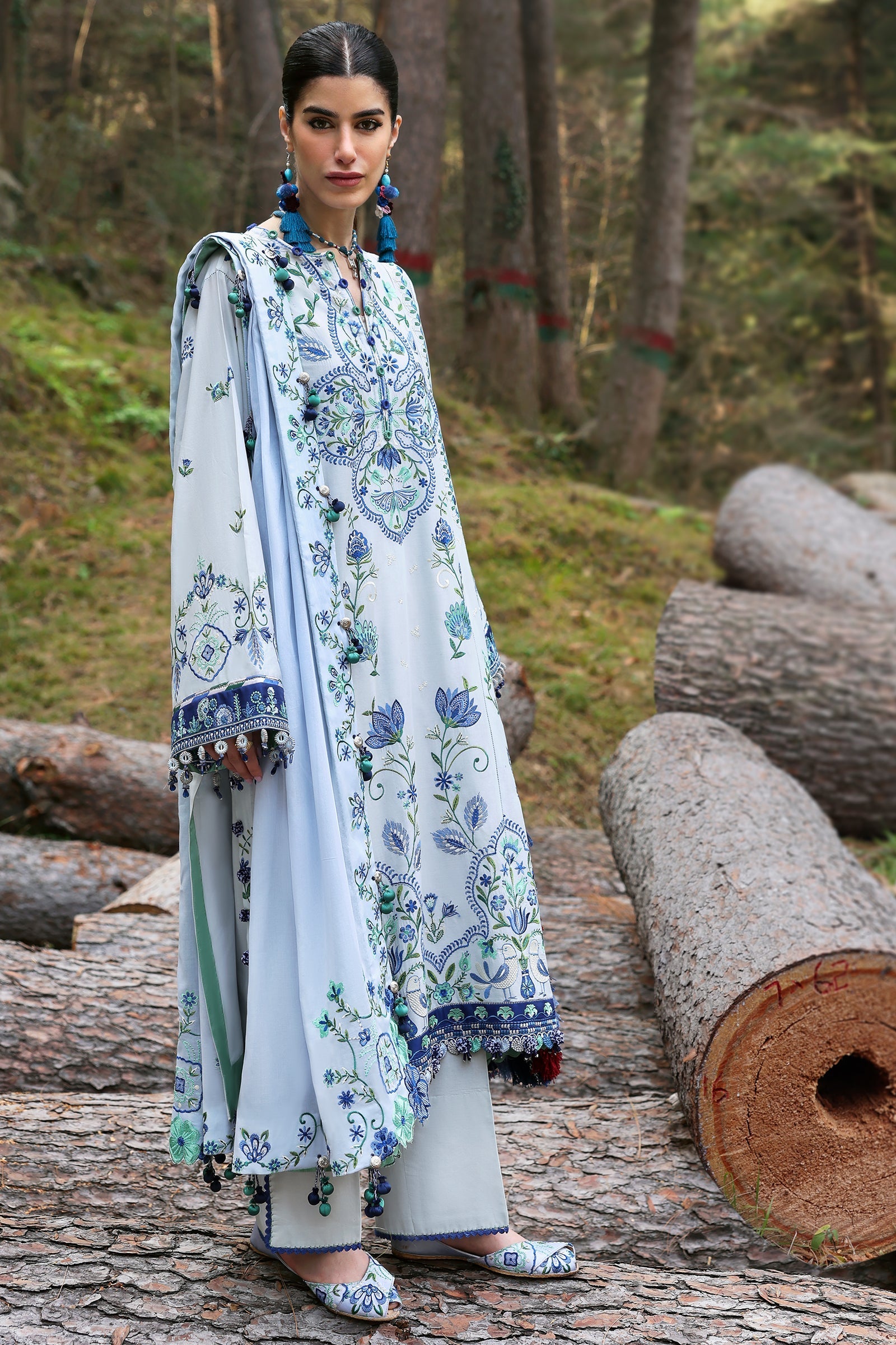 Neelum by Zaha Unstitched 3 Piece Lawn Collection'2025-ZL25-11 A-Kashur