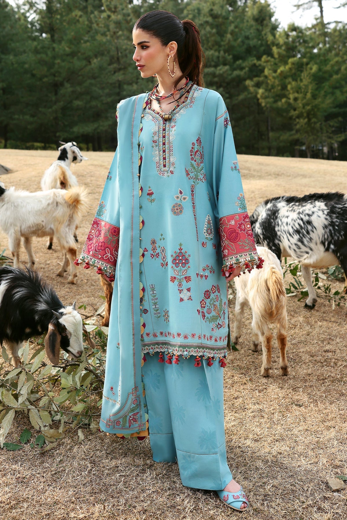 Neelum by Zaha Unstitched 3 Piece Lawn Collection'2025-ZL25-14 A-Rhea