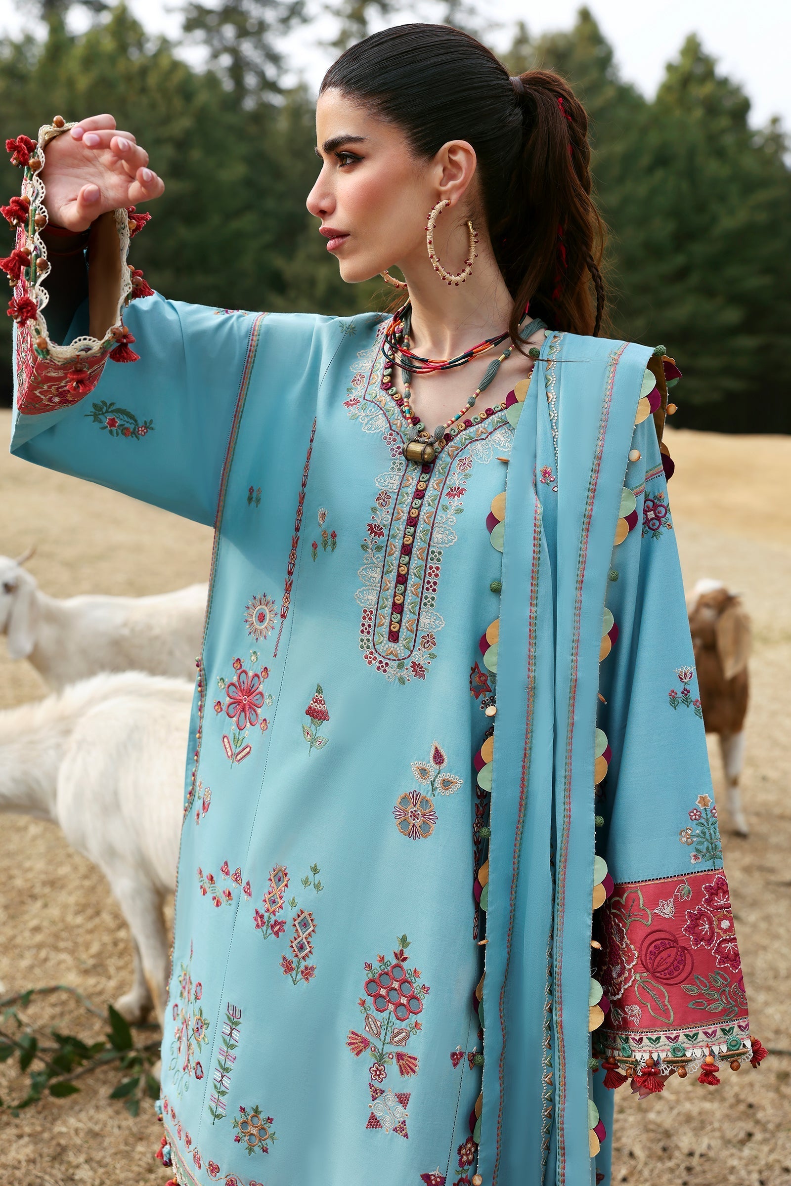 Neelum by Zaha Unstitched 3 Piece Lawn Collection'2025-ZL25-14 A-Rhea