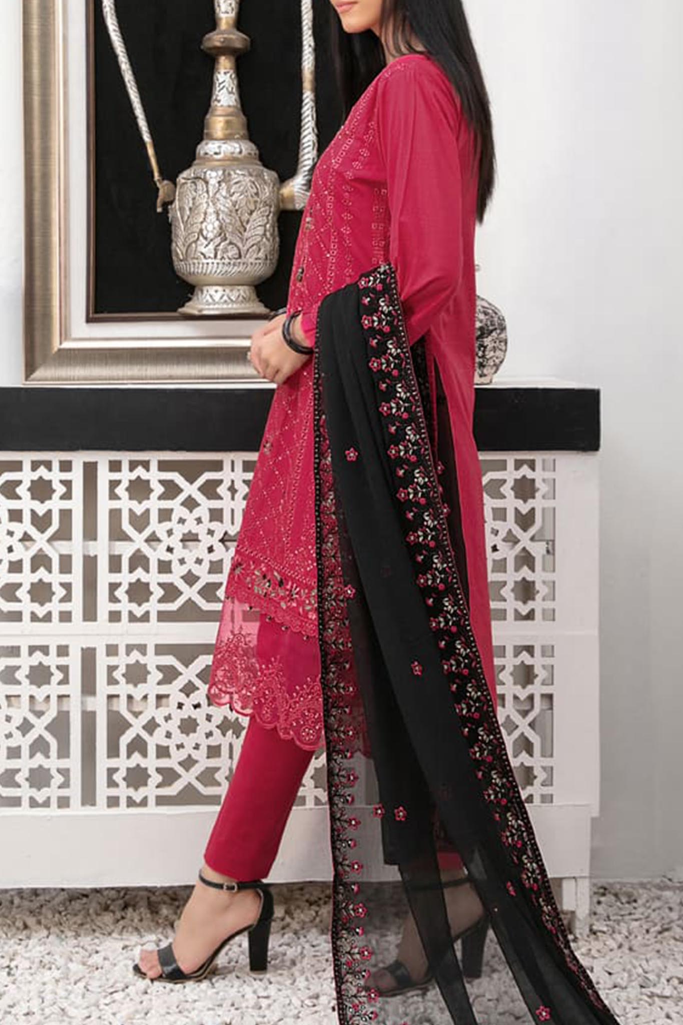 Zarka by Tawakkal Semi Stitched 3 Piece Emb Lawn Collection'2023-ZT-9126