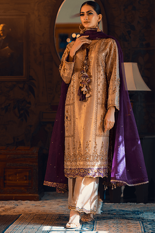 Qarmazi By Zaaviay Stitched Zarin (Three Piece)