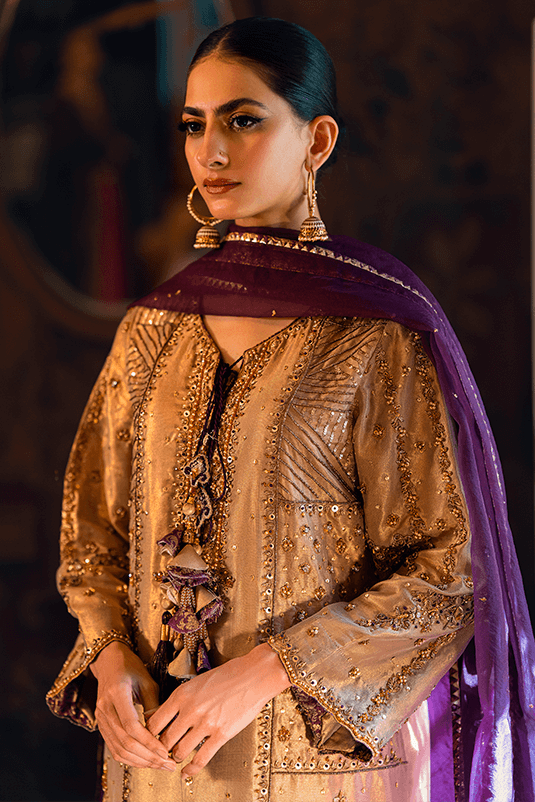 Qarmazi By Zaaviay Stitched Zarin (Three Piece)