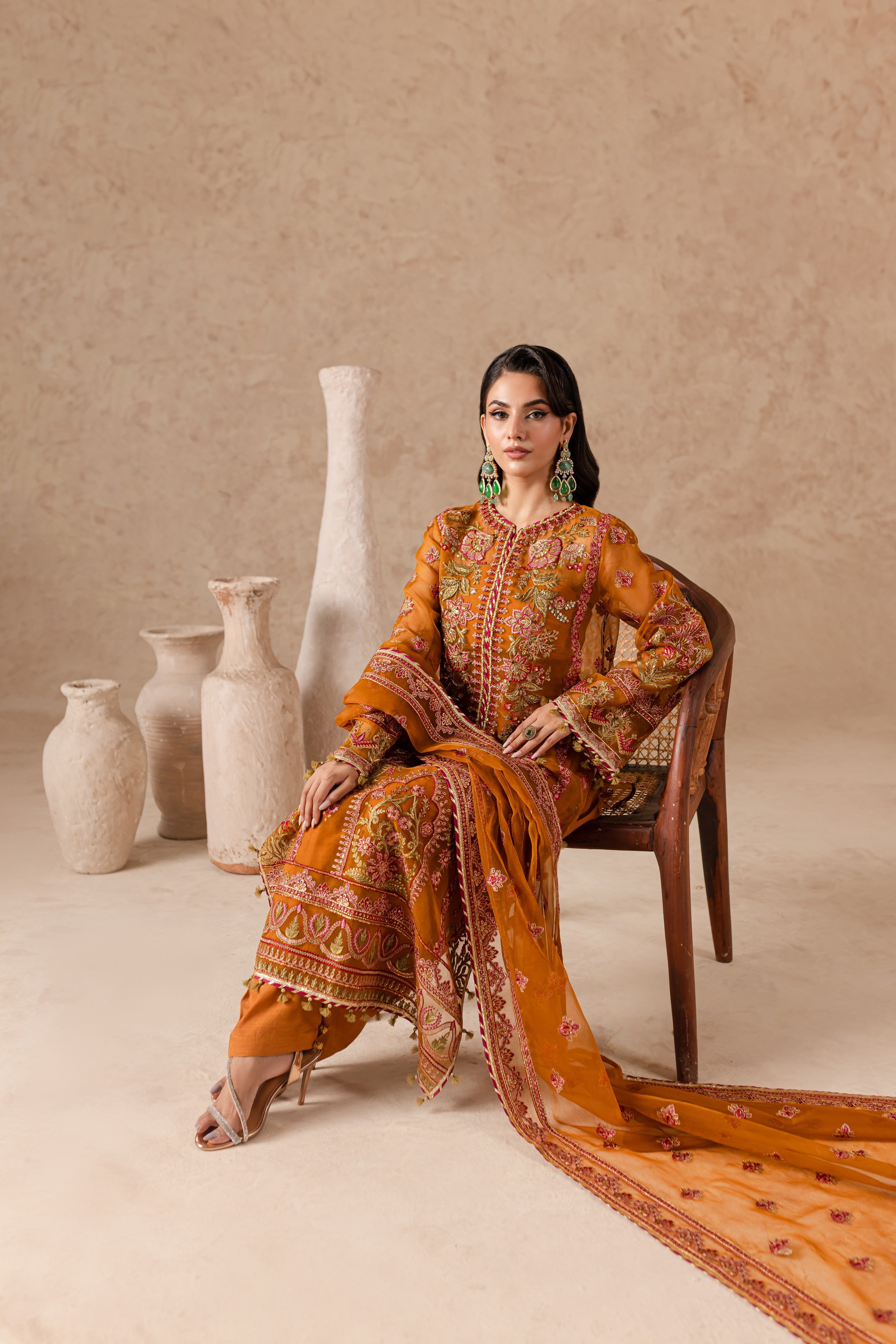 Cherie By Imran Ramzan Unstitched 3 Piece Luxury Formals Collection'2025-Amber Mist