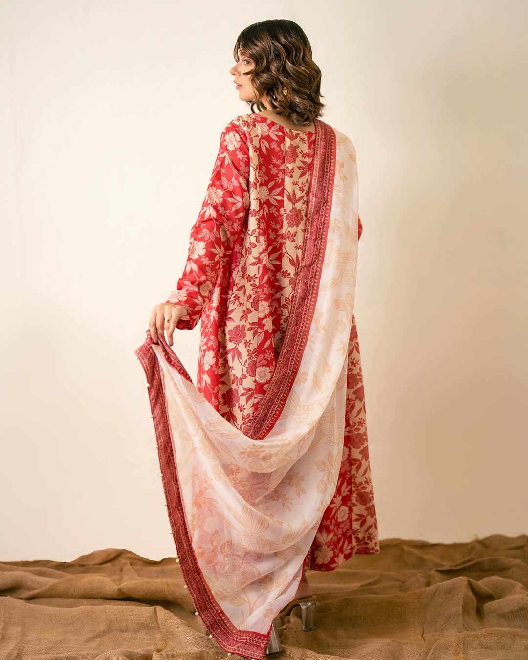 Ayla Studio Antique White-Dupatta