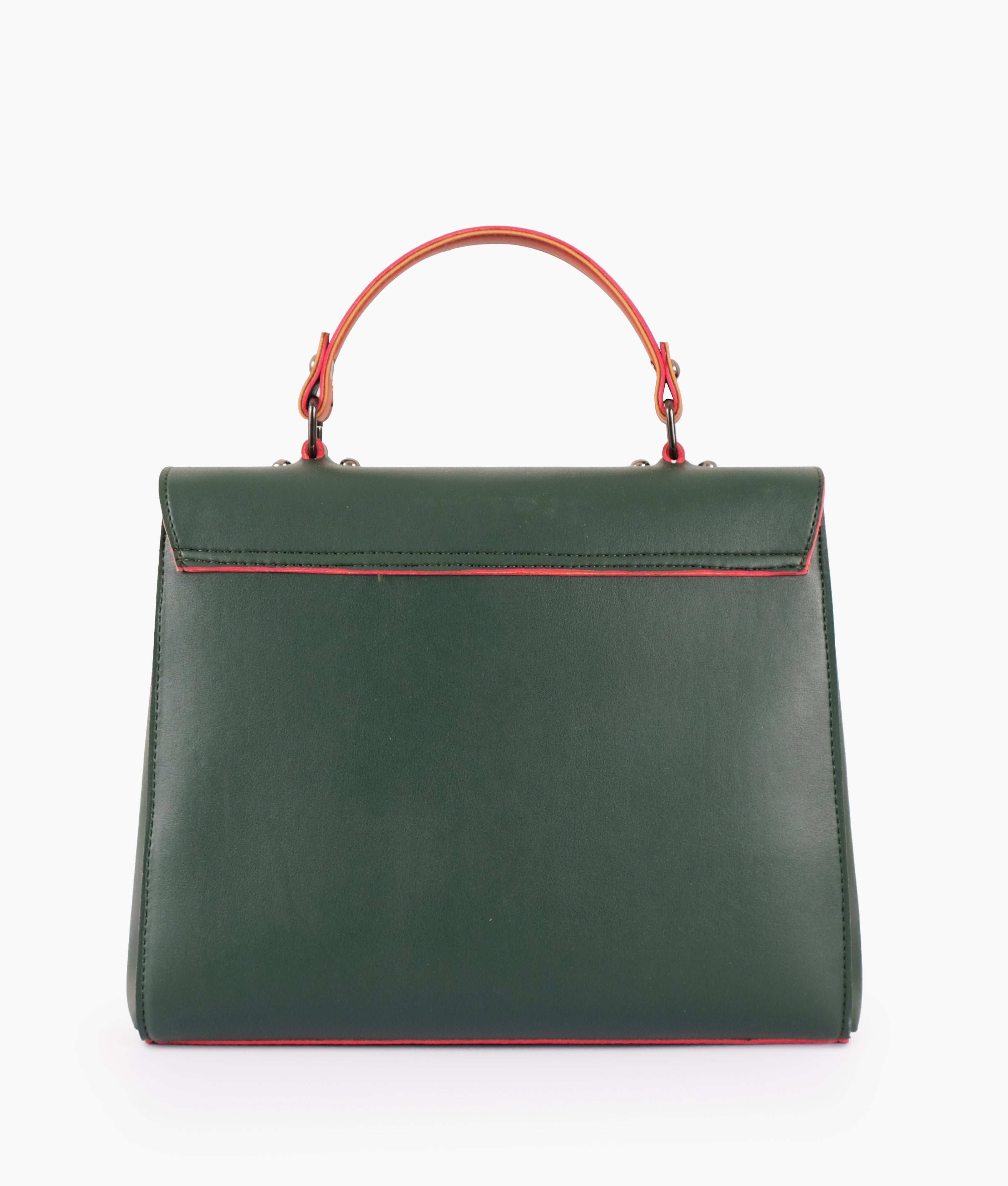 RTW Creation - Army green flap-over top-handle bag