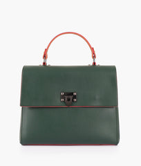 RTW Creation - Army green flap-over top-handle bag