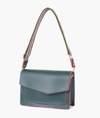 RTW Creation - Army green half flap cross-body bag