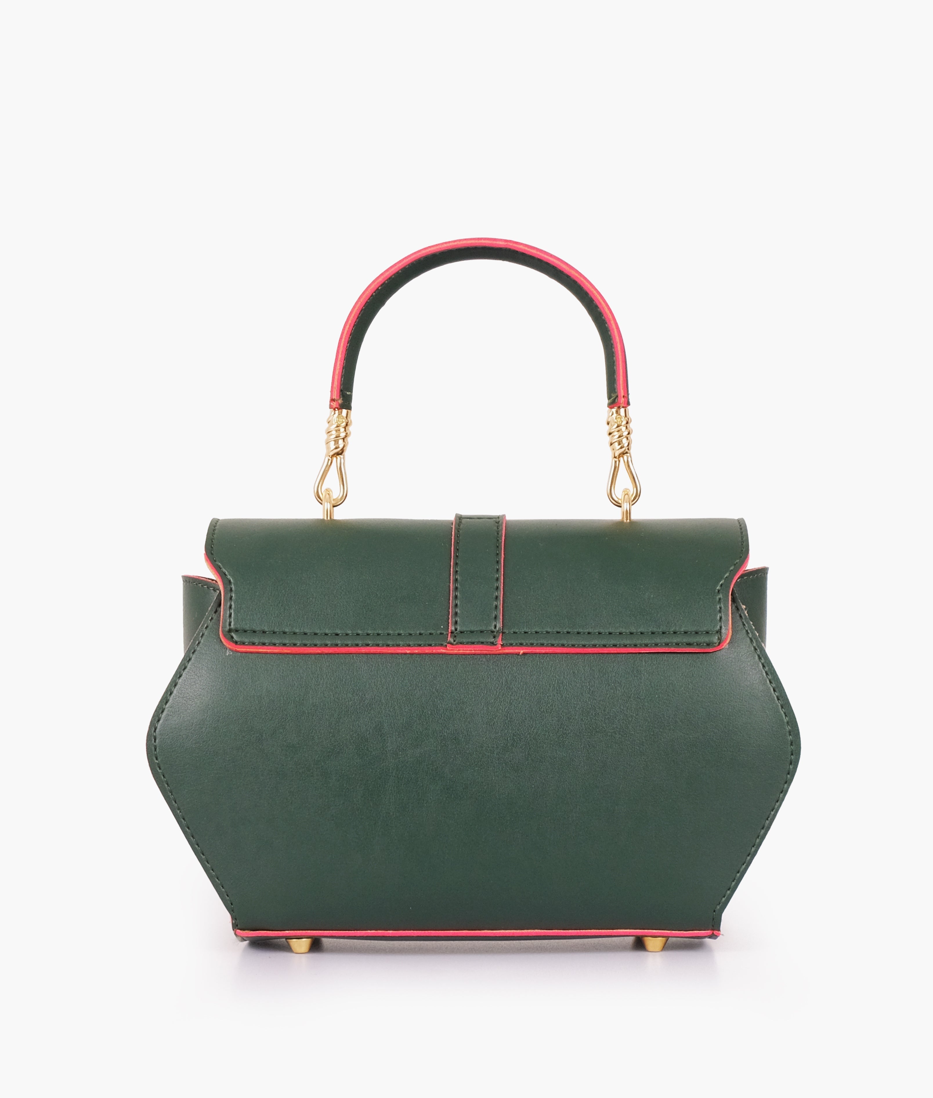 RTW Creation - Army green top-handle hexagon bag