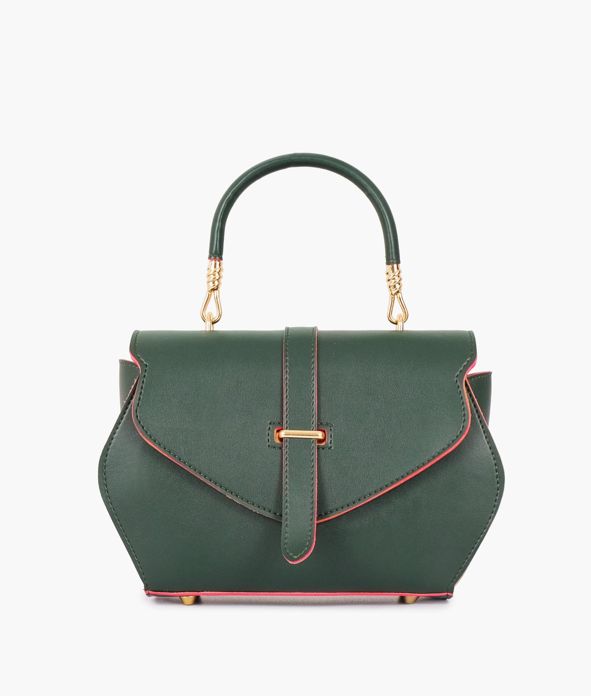 RTW Creation - Army green top-handle hexagon bag
