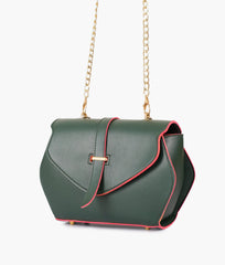 RTW Creation - Army green top-handle hexagon bag