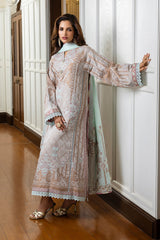 Seraph Hemline By Mushq Unstitched 3 Piece Jacquard Lawn Collection-HML-02-Arsinoe