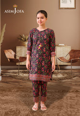 Asim Jofa Kids Pret Ajglp-08 Printed Arabic Lawn 2 Pcs