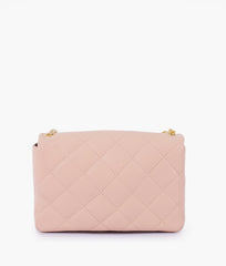 RTW Creation - Baby pink quilted mini bag with chain