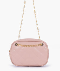 RTW Creation - Baby pink quilted rectangle cross-body bag
