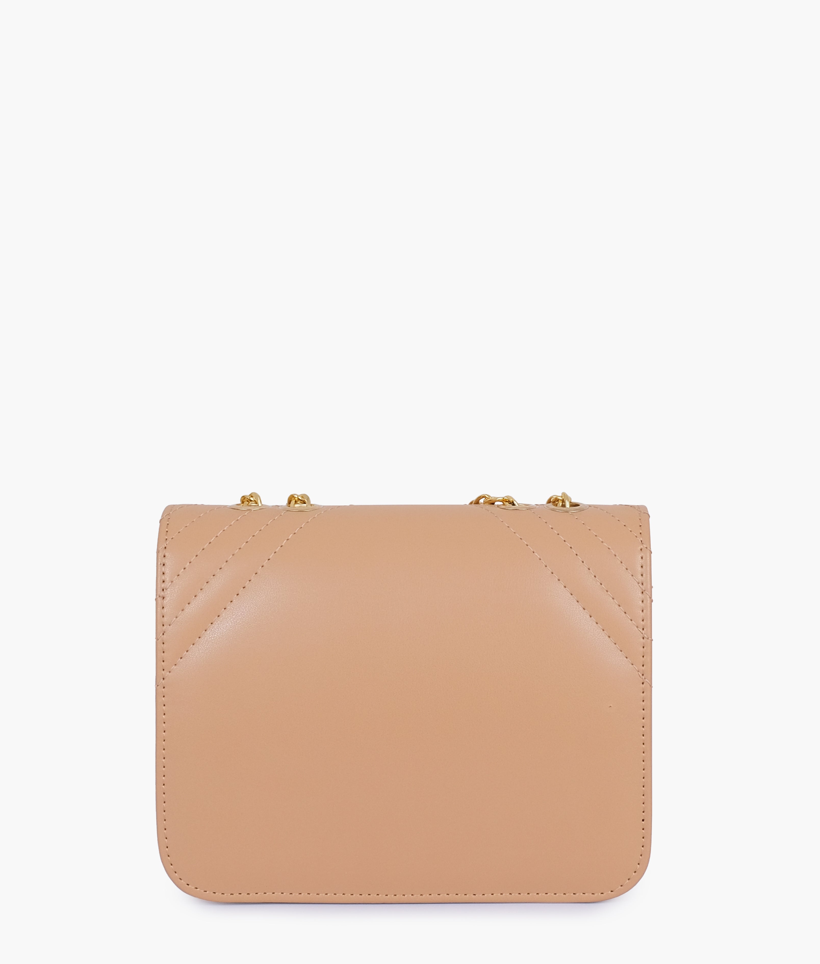 RTW Creation - Beige houndstooth chain cross-body bag