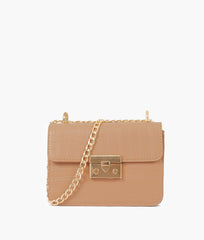 RTW Creation - Beige mini chain-handle cross-body bag