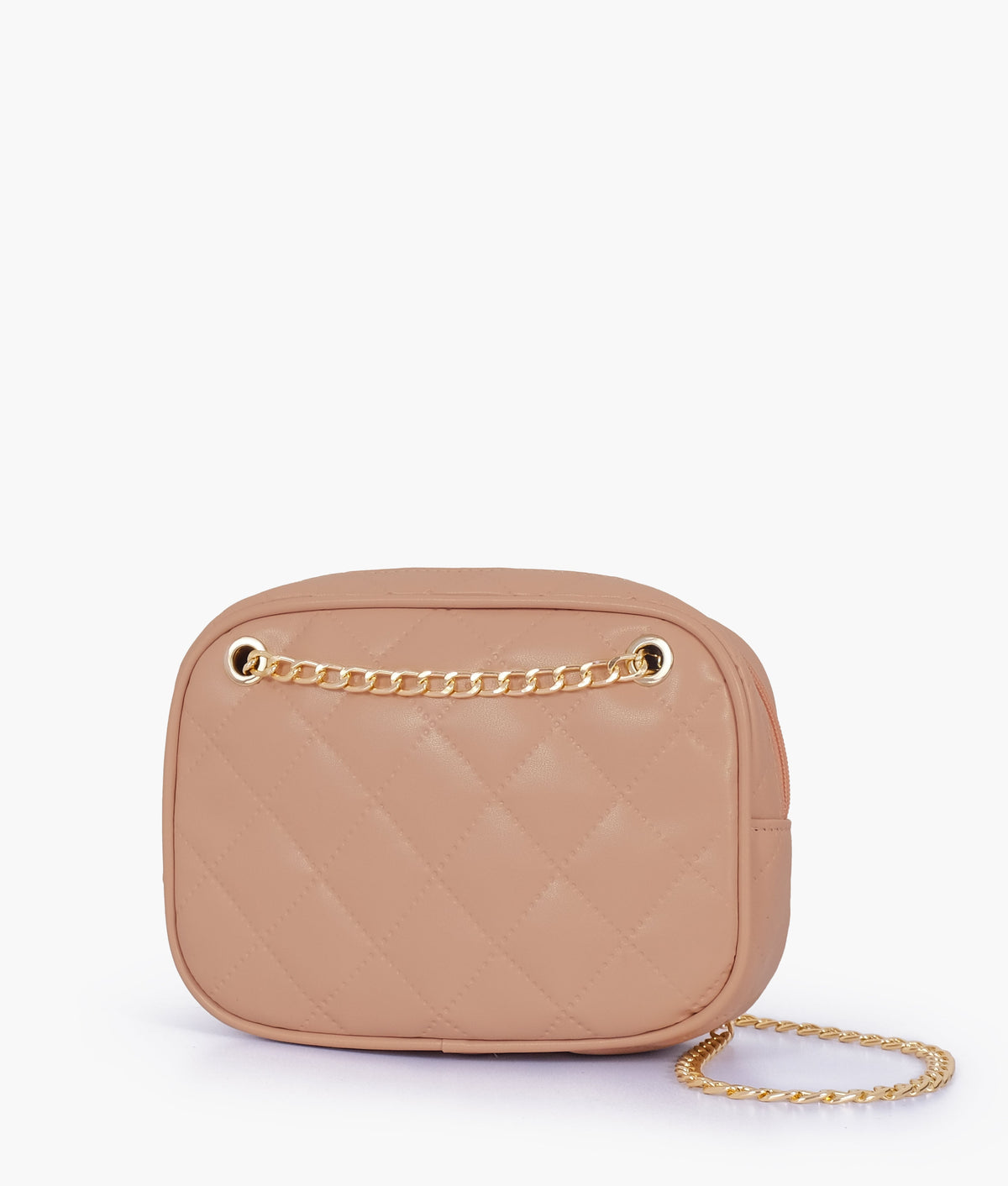 RTW Creation - Beige quilted rectangle cross-body bag