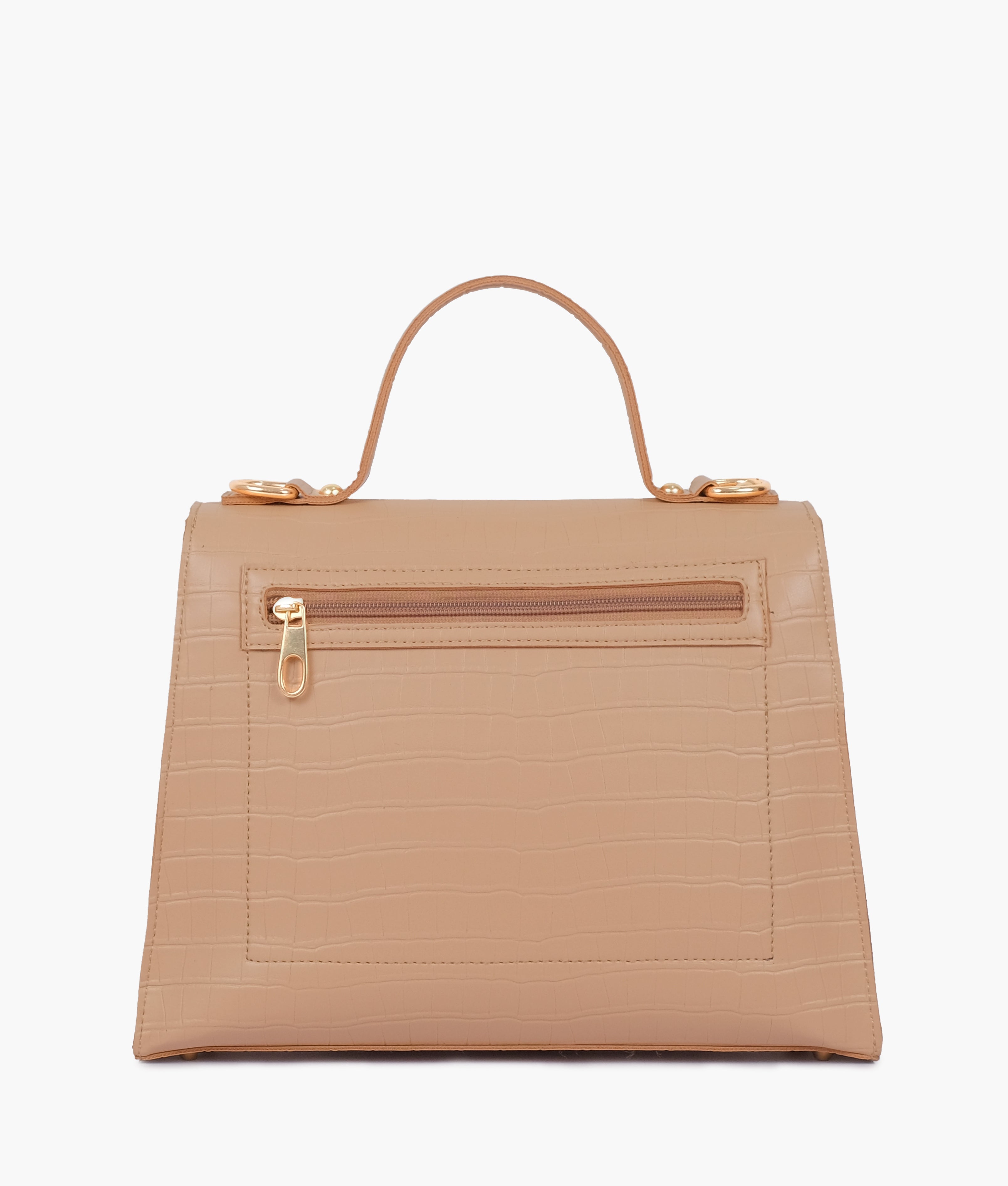 RTW Creation - Beige top-handle crocodile mini bag