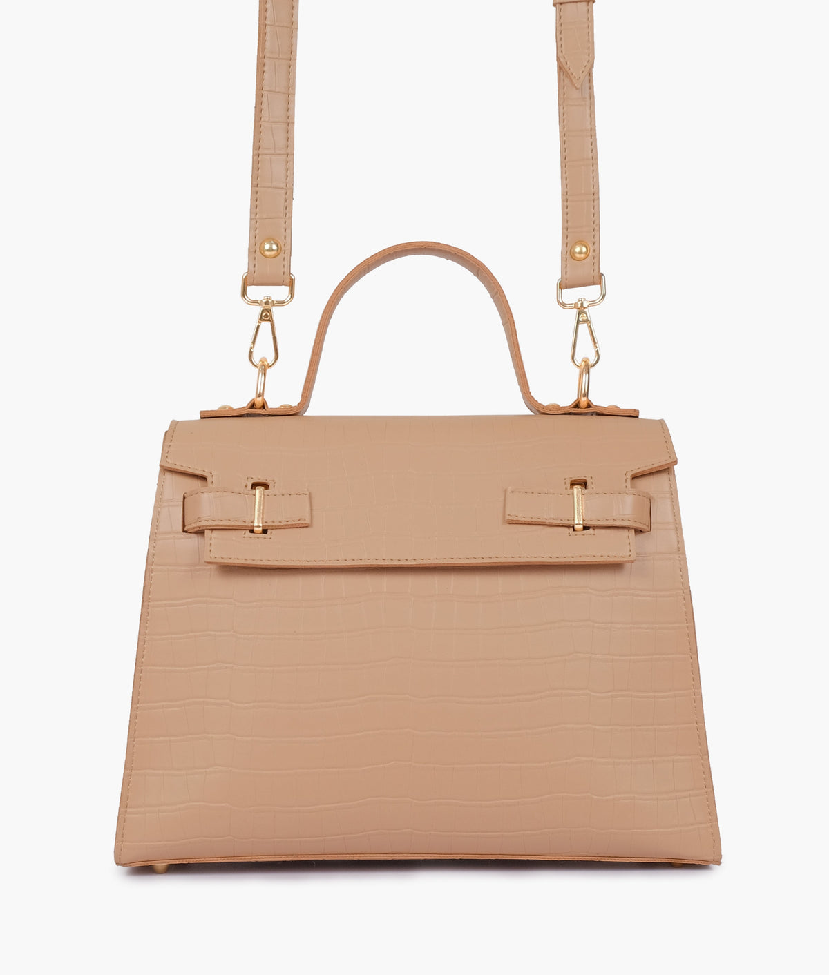 RTW Creation - Beige top-handle crocodile mini bag