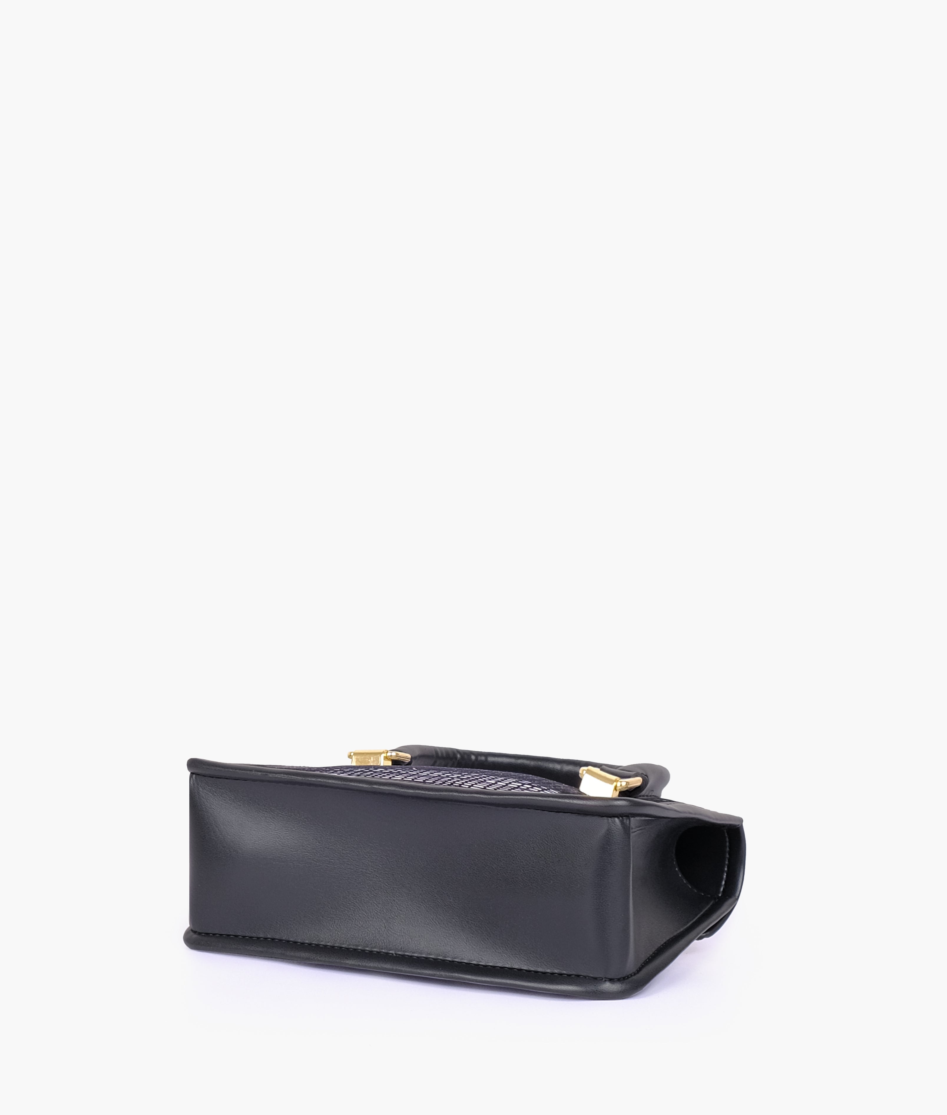 RTW Creation - Black and white patterned cross-body with flap