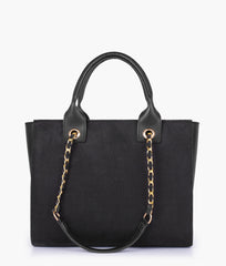 RTW Creation - Black chain handle tote
