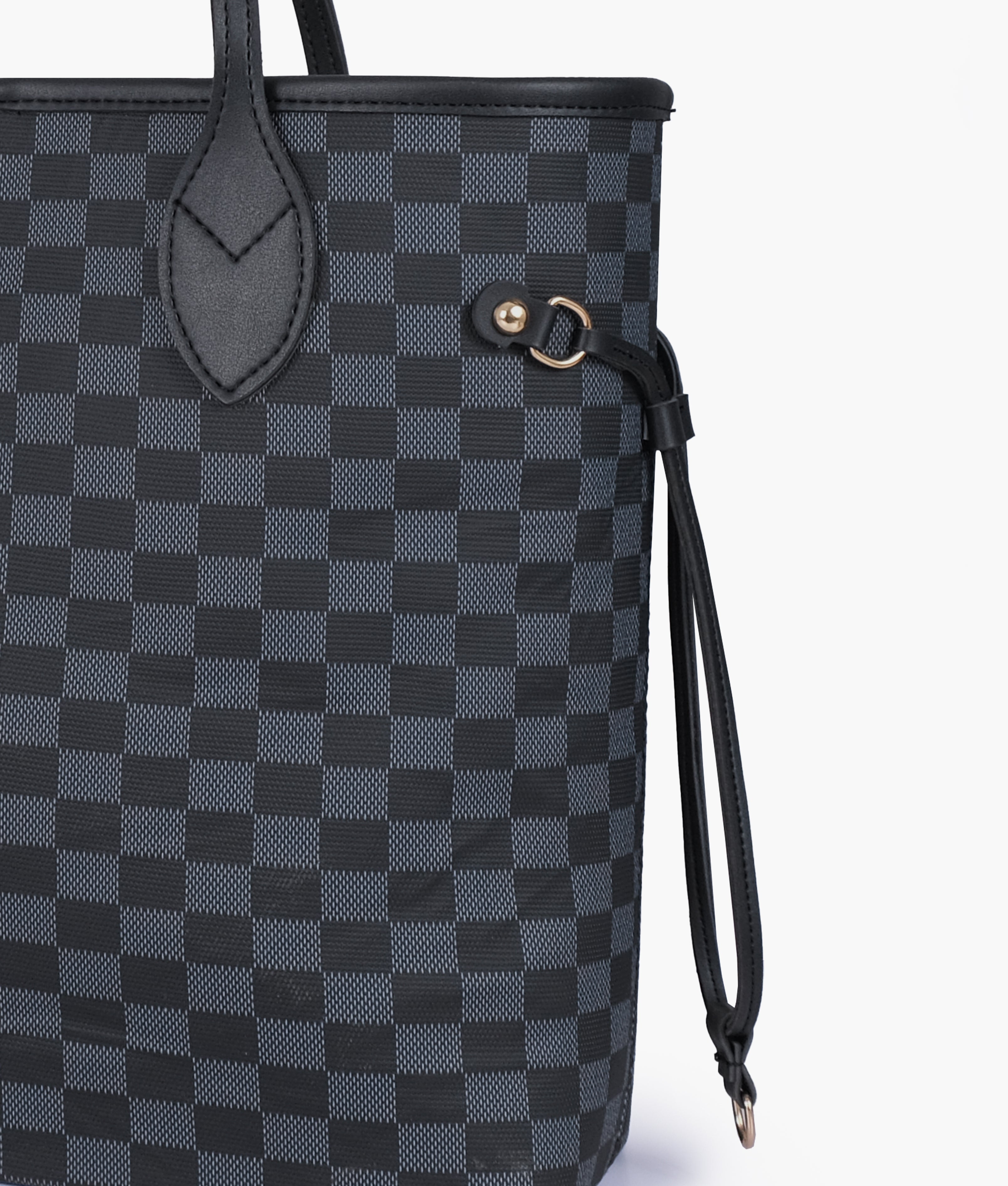 RTW Creation - Black checkered neverfull tote bag