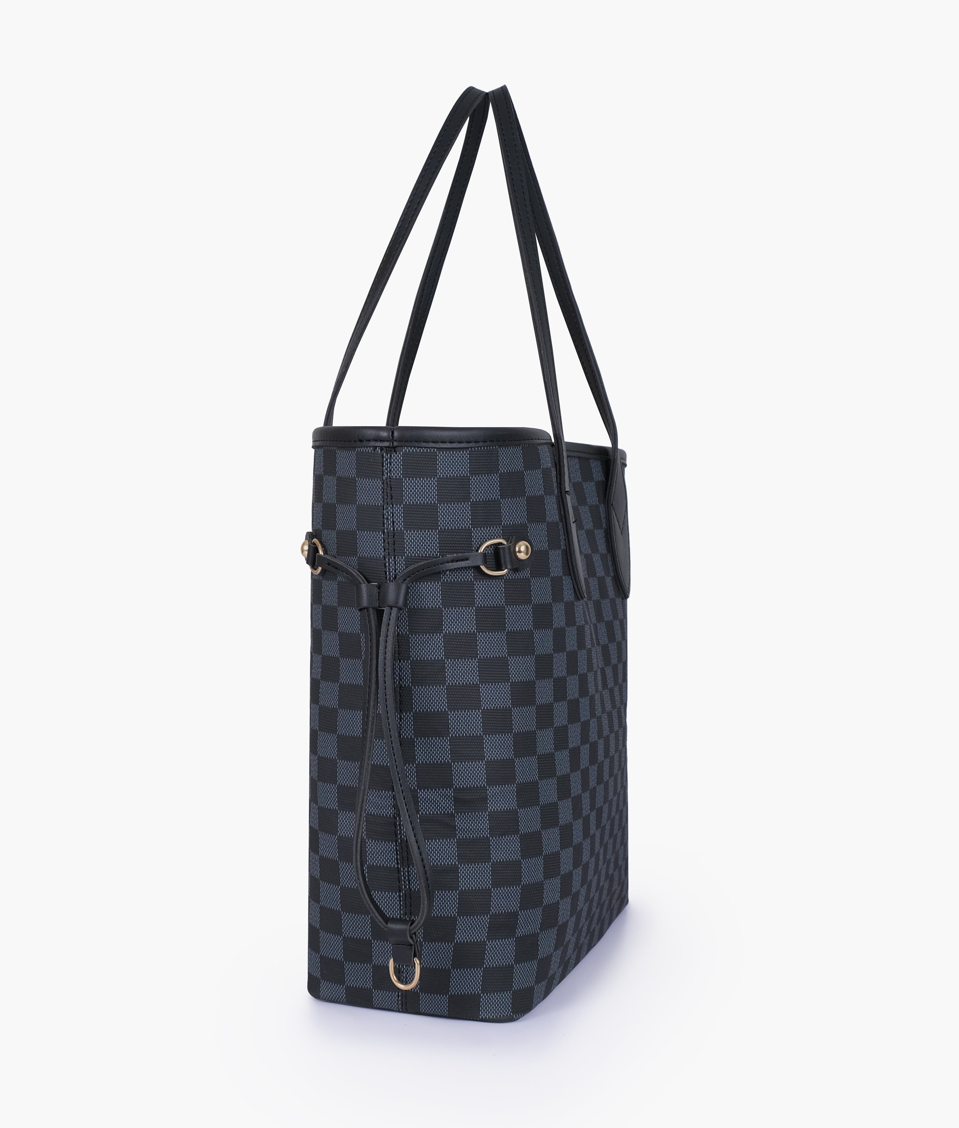 RTW Creation - Black checkered neverfull tote bag