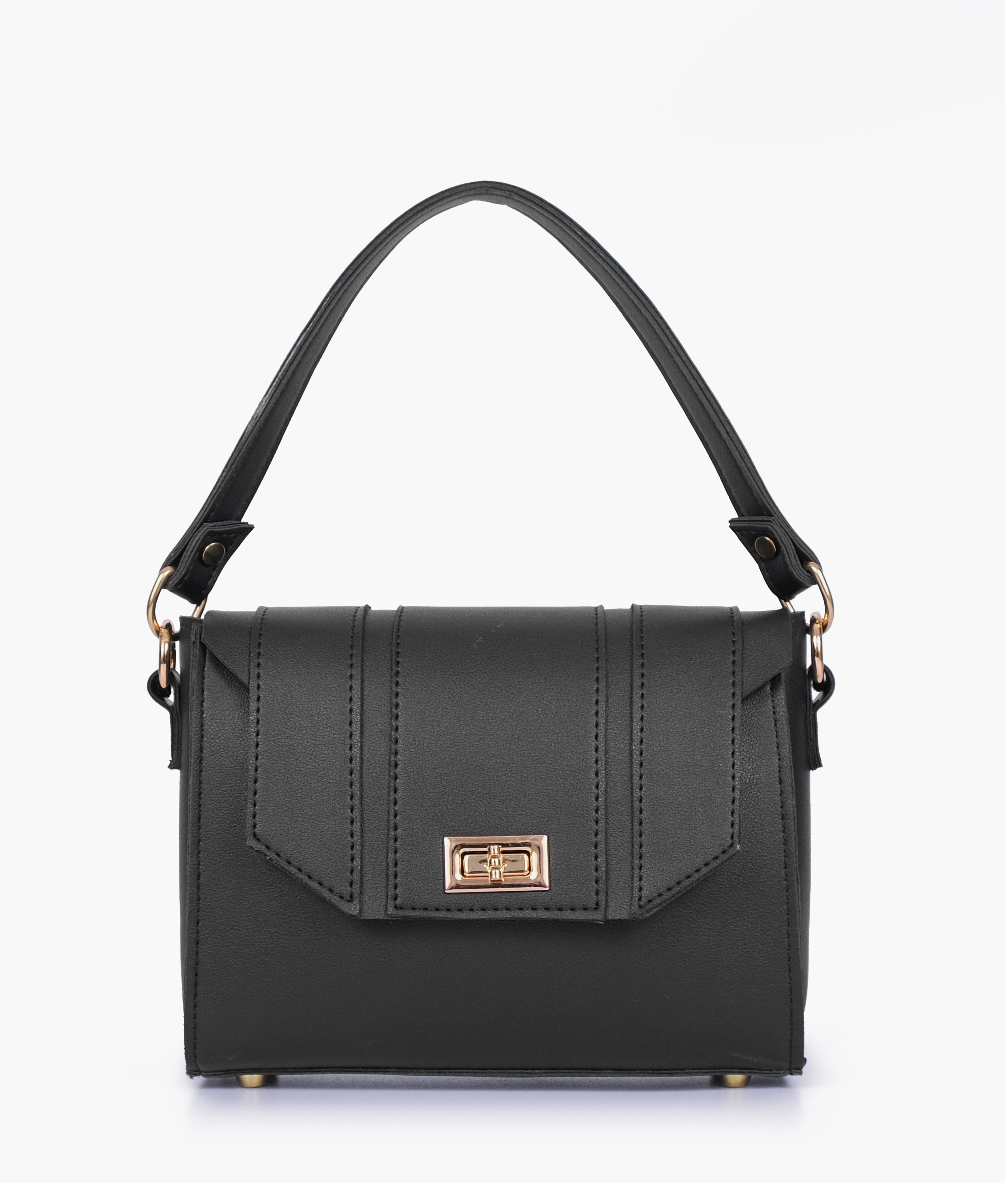 RTW Creation - Black compact top-handle cross-body bag