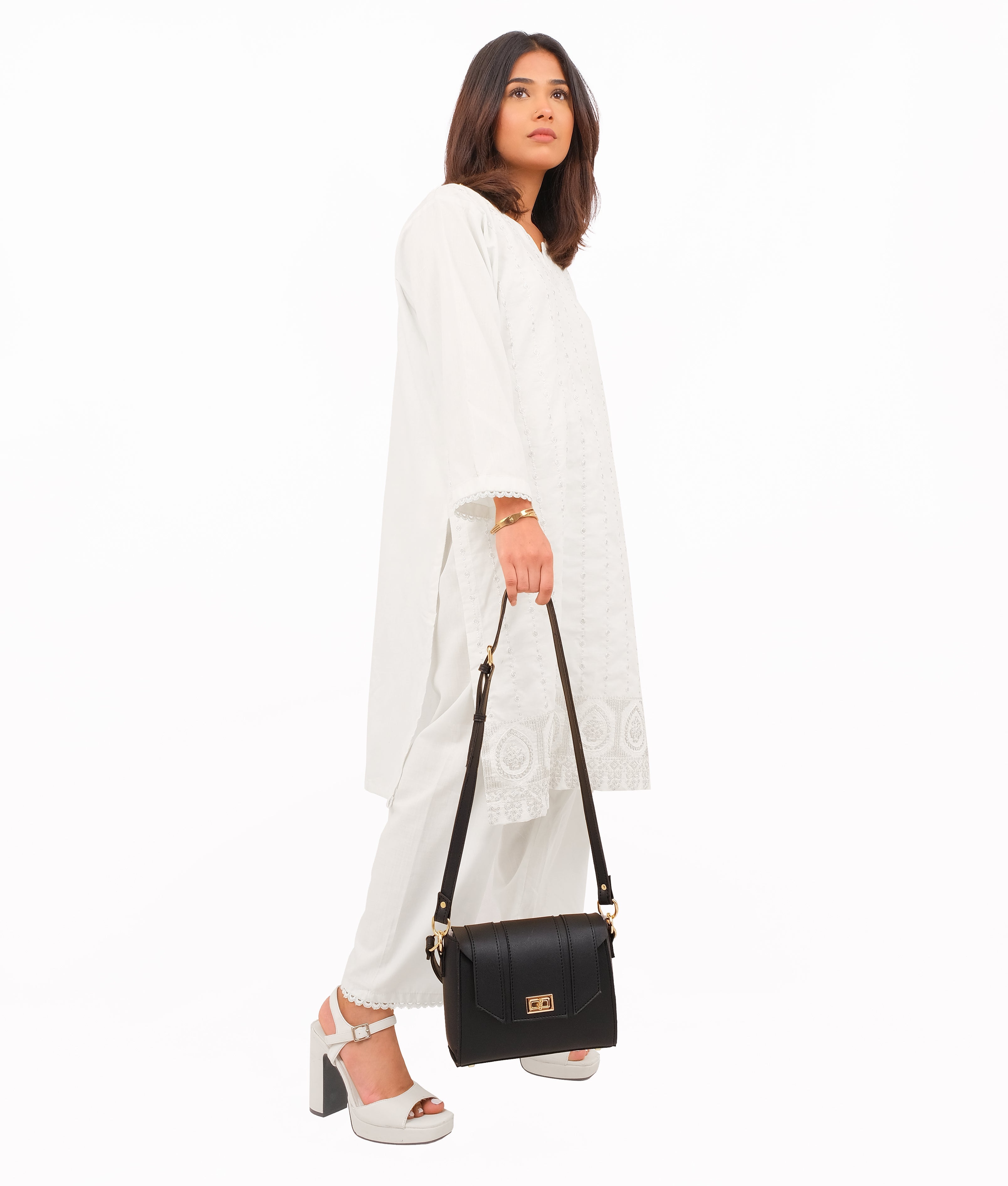 RTW Creation - Black compact top-handle cross-body bag