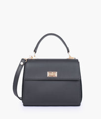 RTW Creation - Black criss-cross top-handle bag