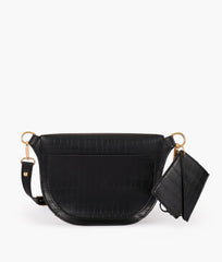 RTW Creation - Black crocodile belt bag