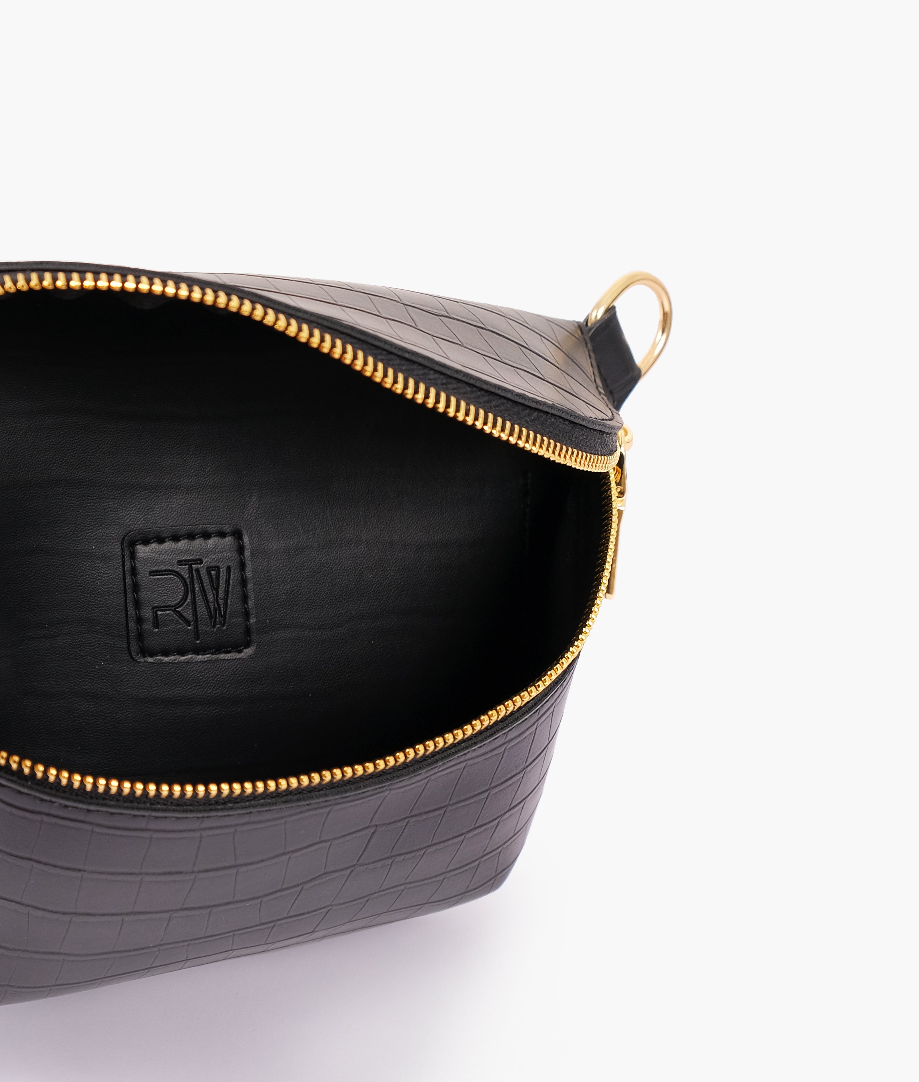 RTW Creation - Black crocodile belt bag