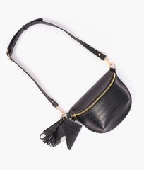 RTW Creation - Black crocodile belt bag