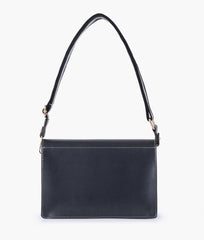 RTW Creation - Black half flap cross-body bag