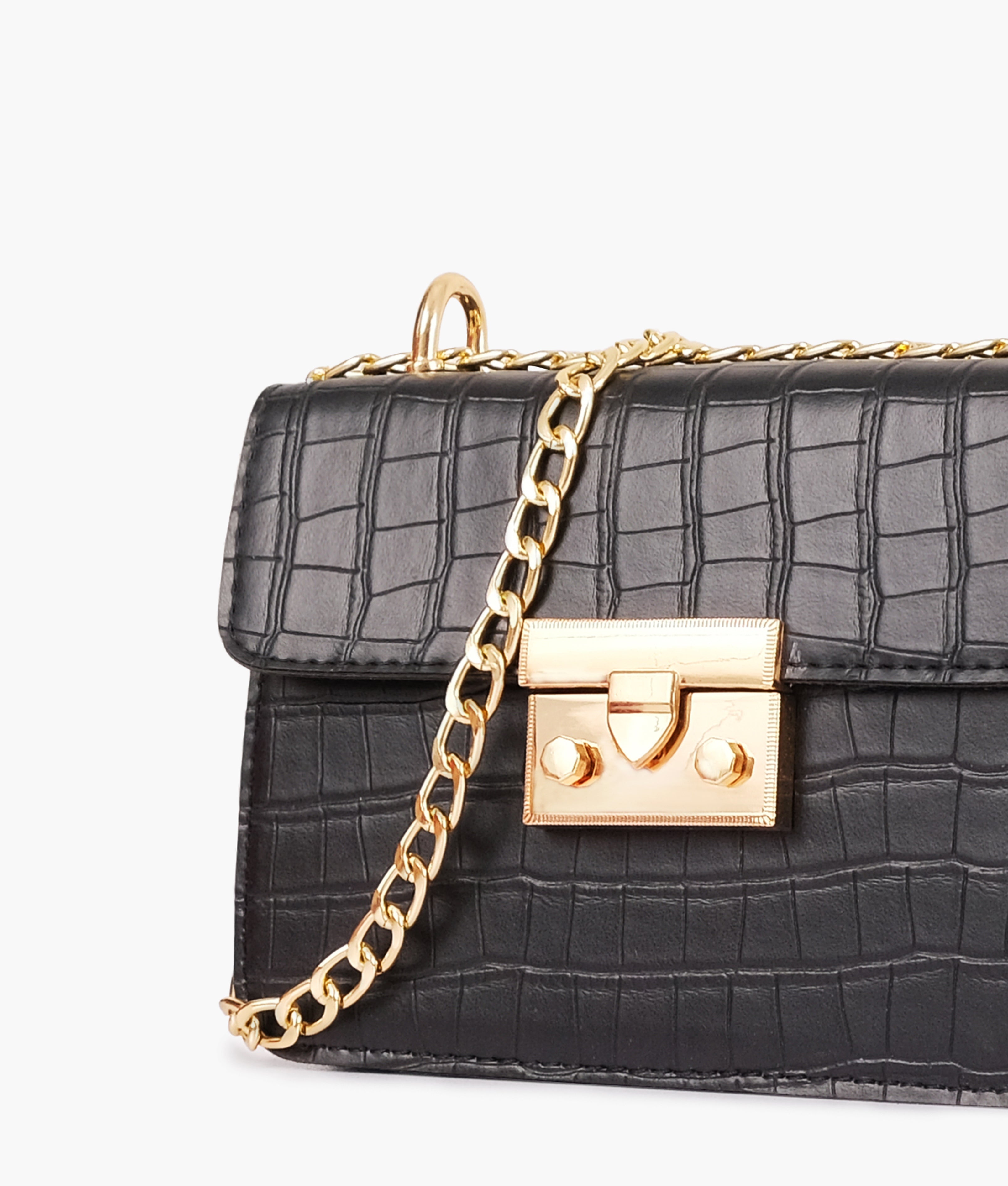RTW Creation - Black mini chain-handle cross-body bag