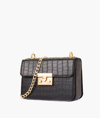 RTW Creation - Black mini chain-handle cross-body bag