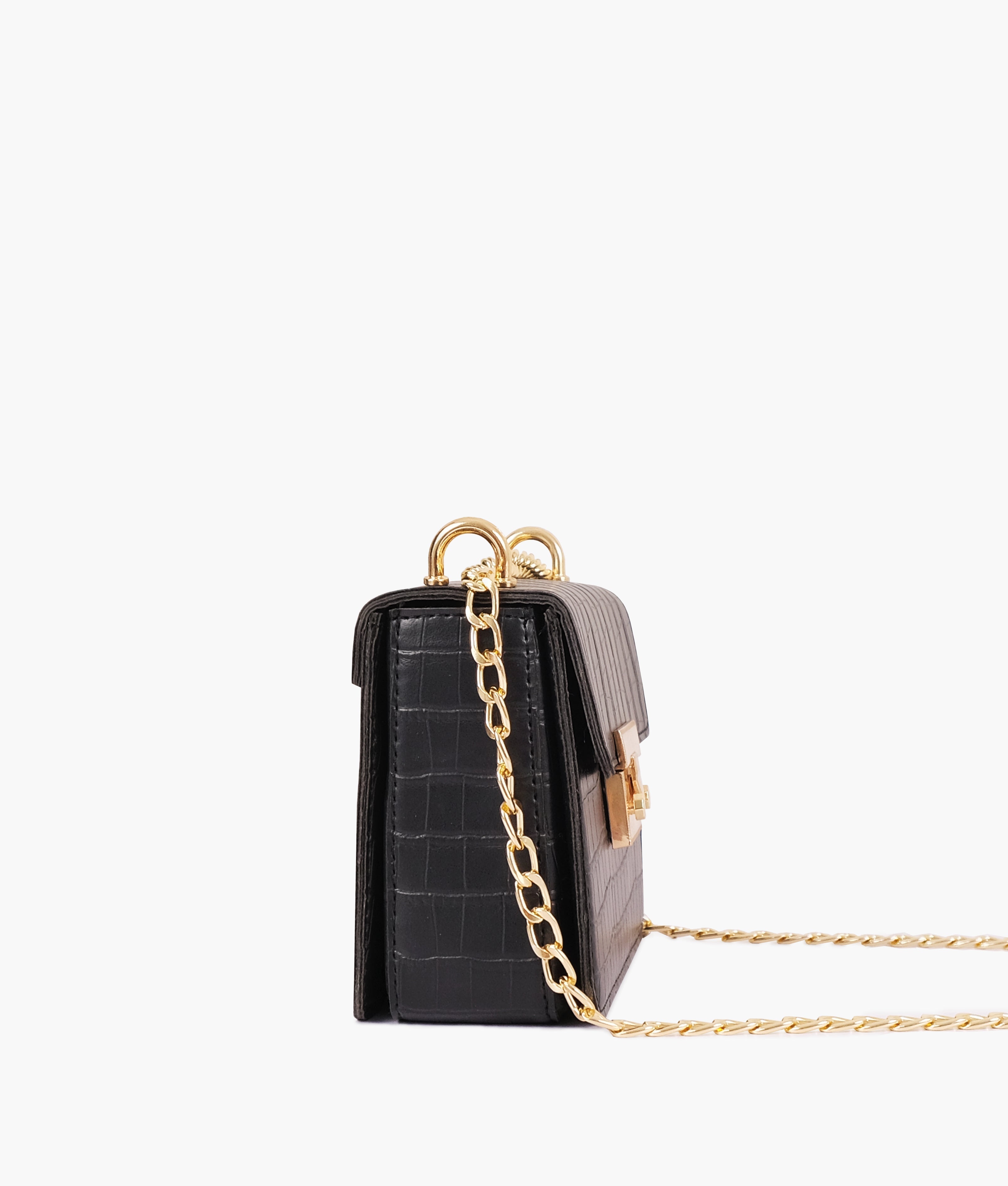 RTW Creation - Black mini chain-handle cross-body bag