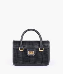 RTW Creation - Black patterned cross-body with flap