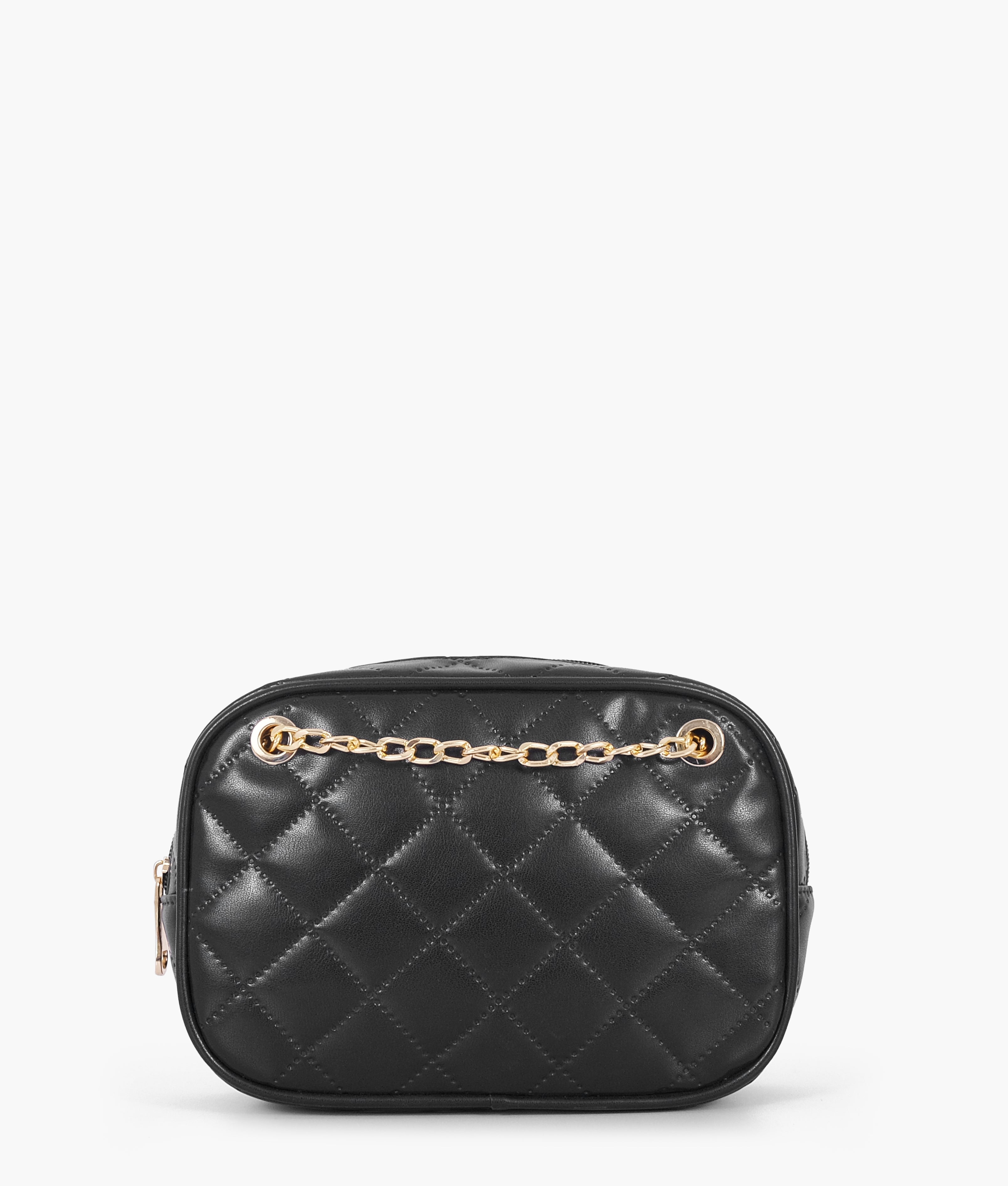 RTW Creation - Black quilted rectangle cross-body bag