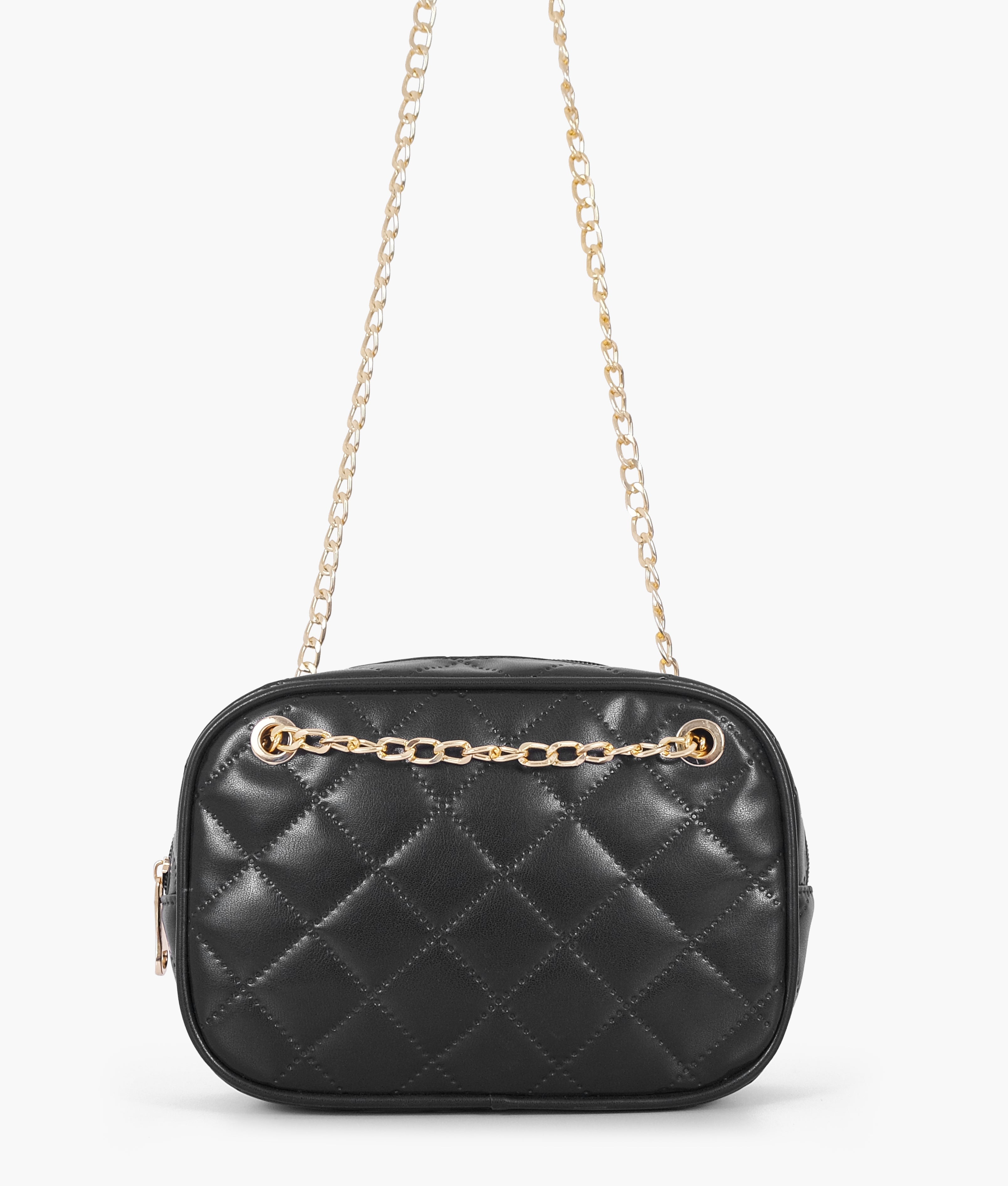 RTW Creation - Black quilted rectangle cross-body bag