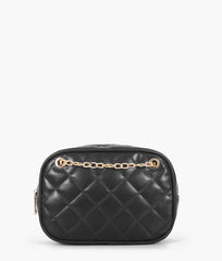 RTW Creation - Black quilted rectangle cross-body bag
