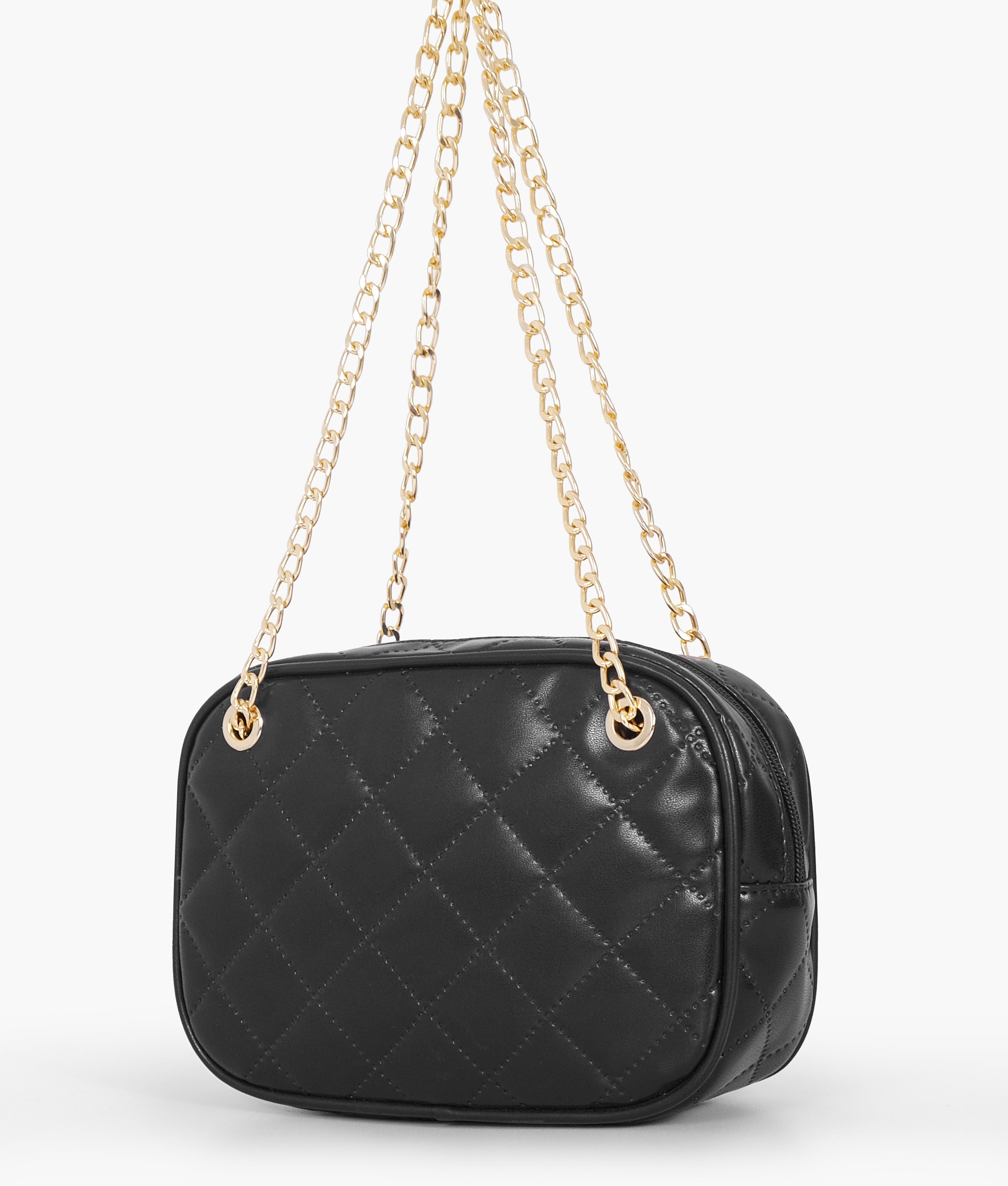 RTW Creation - Black quilted rectangle cross-body bag