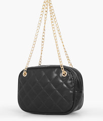 RTW Creation - Black quilted rectangle cross-body bag
