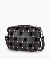 RTW Creation - Black rivet cross-body bag