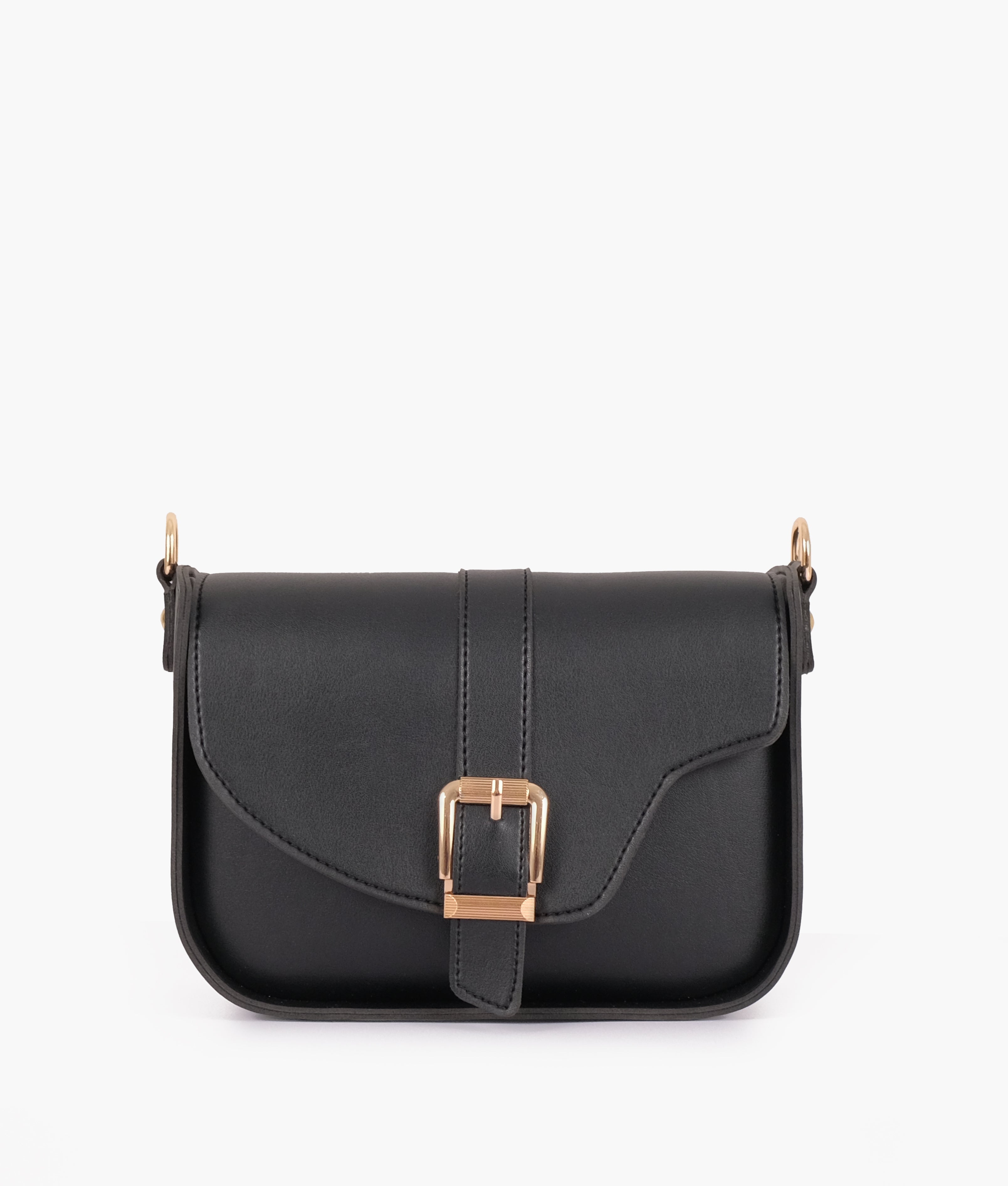 RTW Creation - Black saddle buckle bag