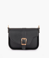 RTW Creation - Black saddle buckle bag